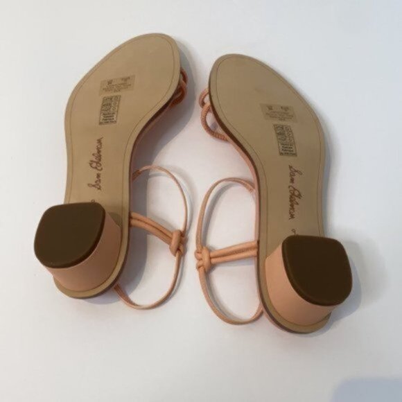 Sam Edelman Women Pink Isle Ankle Strap Block Heel Leather Sandal Size 9.5W - Picture 5 of 10